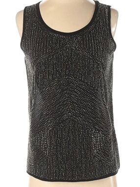 Glam Goth Beaded Romeo & Juliet Couture Top Whimsygoth Blouse Sheer Back New